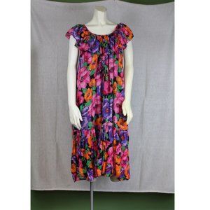 Bright color floral summer dress